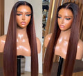 Luxury Ombre Brown 5x5 Glueless Bob Wig
