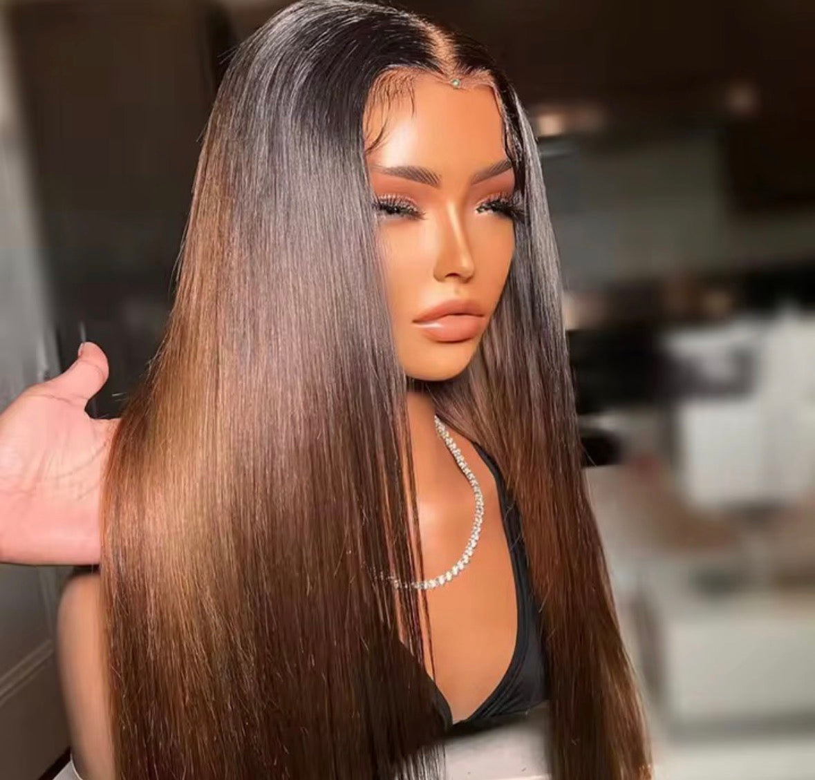 Luxury Ombre Brown HD Lace Front Wig