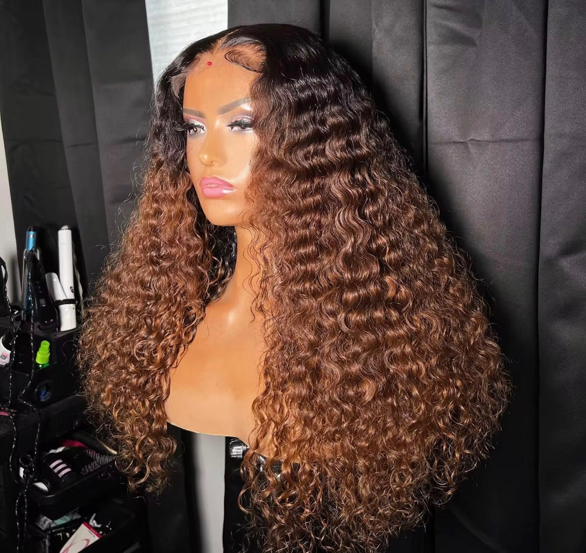 14A Super Double Drawn Curly Wig 18”