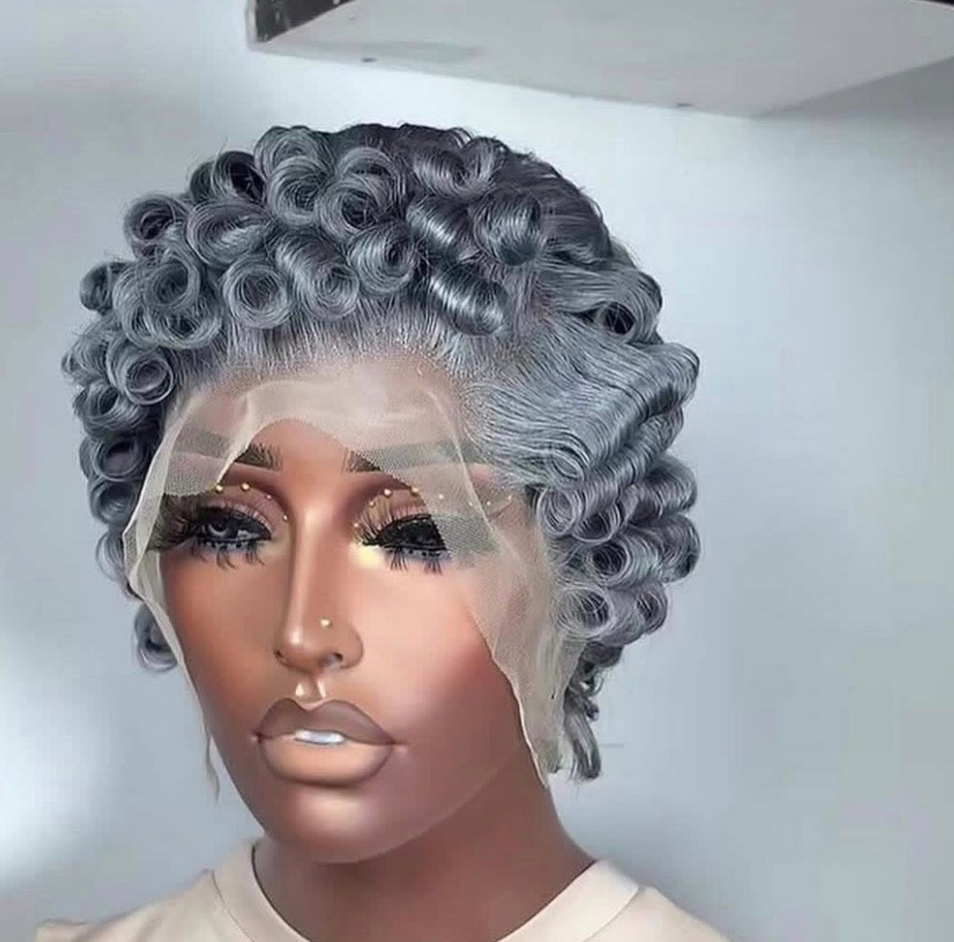 15A Premium Grey Pixie Cut Wig