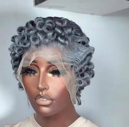 15A Premium Grey Pixie Cut Wig